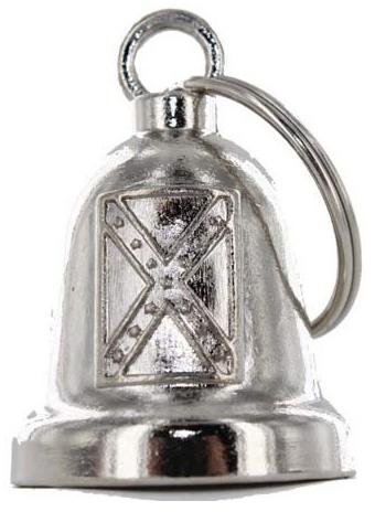 Motorcycle Ride Bell - Chrome Spirit - Rebel Flag - Confederate - BLC20-DL