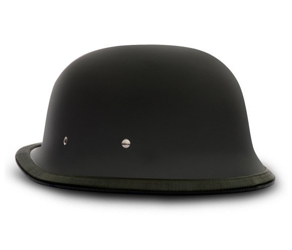 Novelty Motorcycle Helmet - Dull Flat Black - German - 1004B-DH - Image 10
