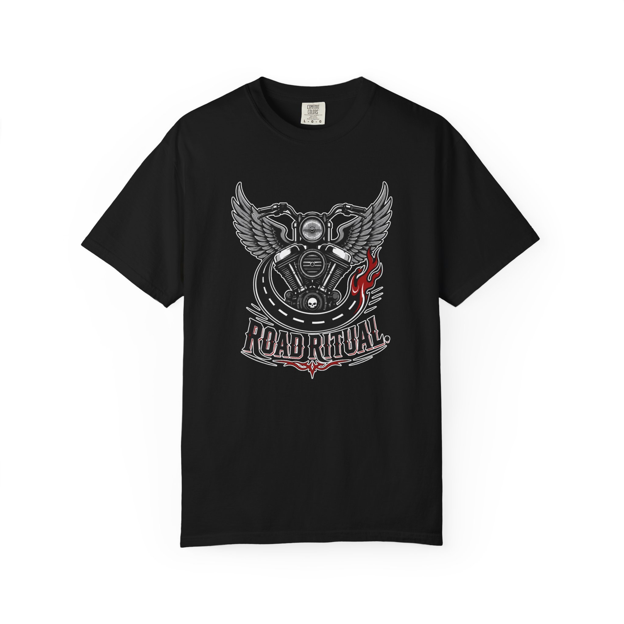 Road Ritual Motorcycle T-Shirt - Retro Biker Engine Graphic Tee - Image 22