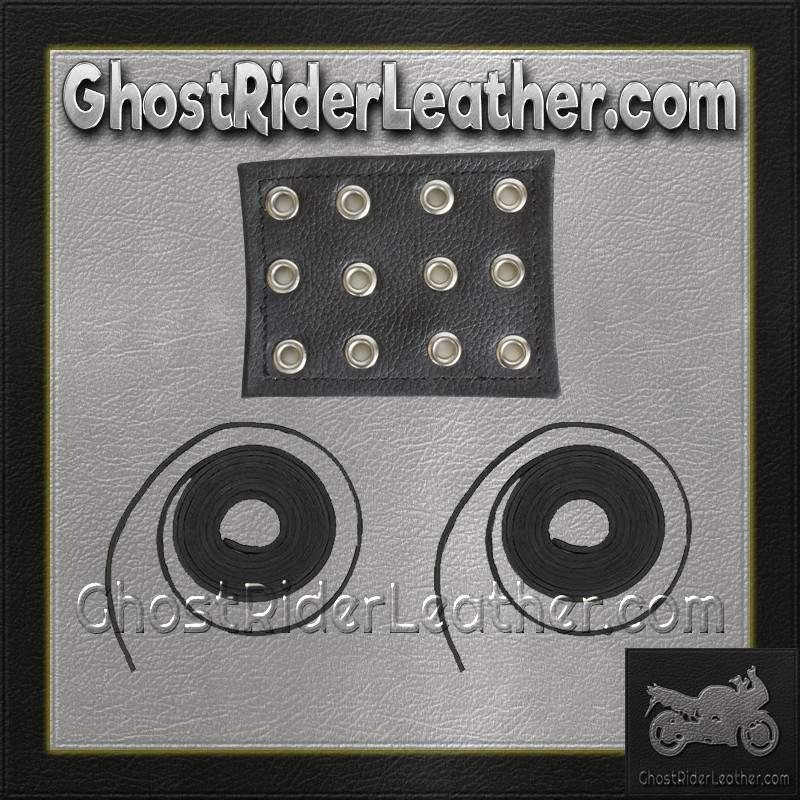 4 Inch Leather Chaps Extension with Leather Lacing - CE1-CE3-DL - Image 3