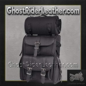 Big PVC Sissy Bar Bag - Motorcycle Luggage - Gear - SB11-NO-STUD-DL