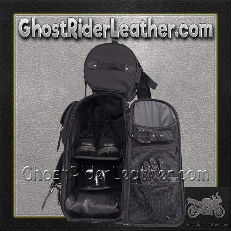 Big PVC Sissy Bar Bag - Motorcycle Luggage - Gear - SB11-NO-STUD-DL - Image 3