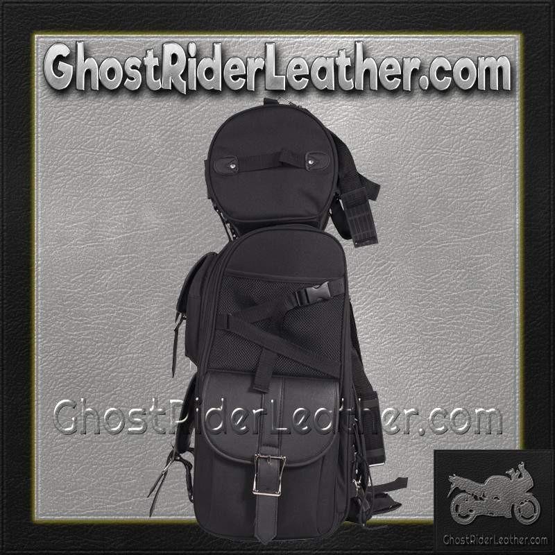 Big PVC Sissy Bar Bag - Motorcycle Luggage - Gear - SB11-NO-STUD-DL - Image 6