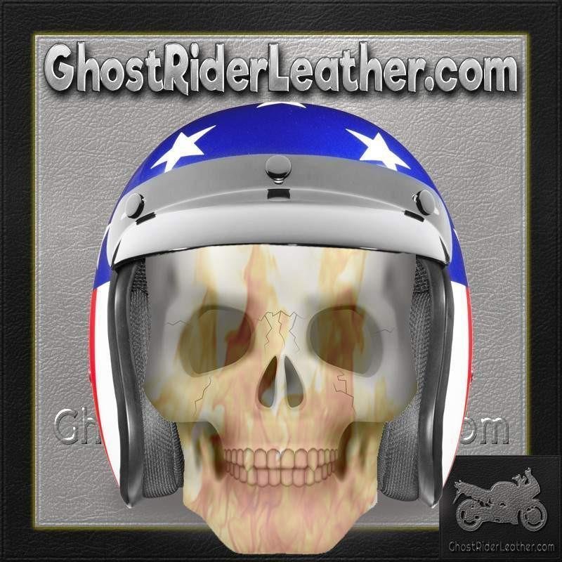 DOT Motorcycle Helmet - Captain America - Open Face - Daytona - DC6-CA-DH - Image 7