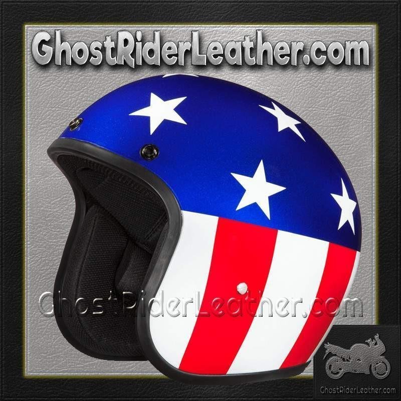 DOT Motorcycle Helmet - Captain America - Open Face - Daytona - DC6-CA-DH - Image 10