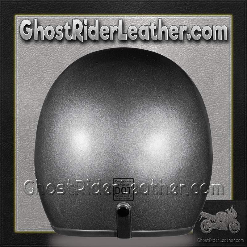DOT Motorcycle Helmet - Gun Metal Metallic - Open Face - 3/4 - DC1-GM-DH - Image 10
