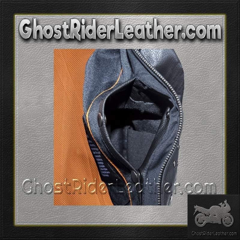 Women's Leather Motorcycle Vest with Satin Nickel Studs - SKU LV8510-DL - Image 10