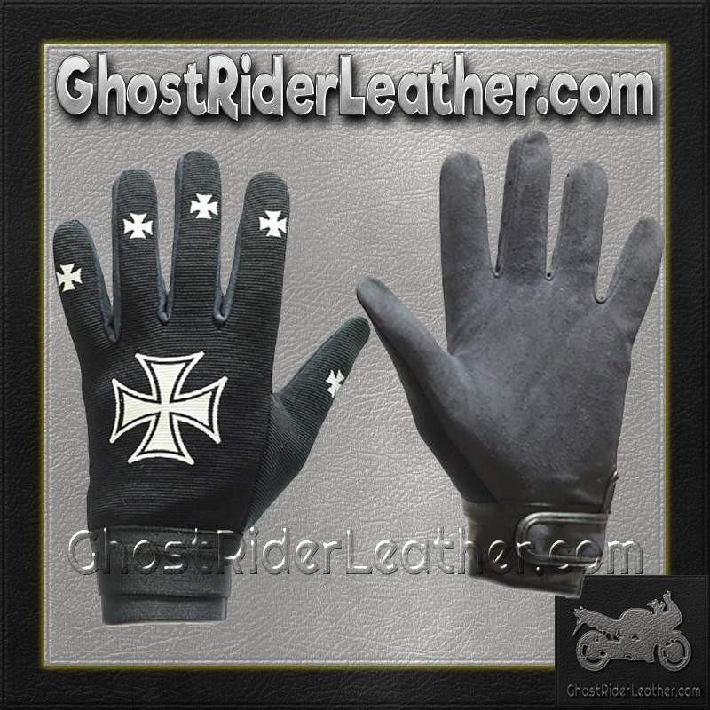 Mechanics Gloves with Iron Cross Design - GLZ46-DL - Image 3