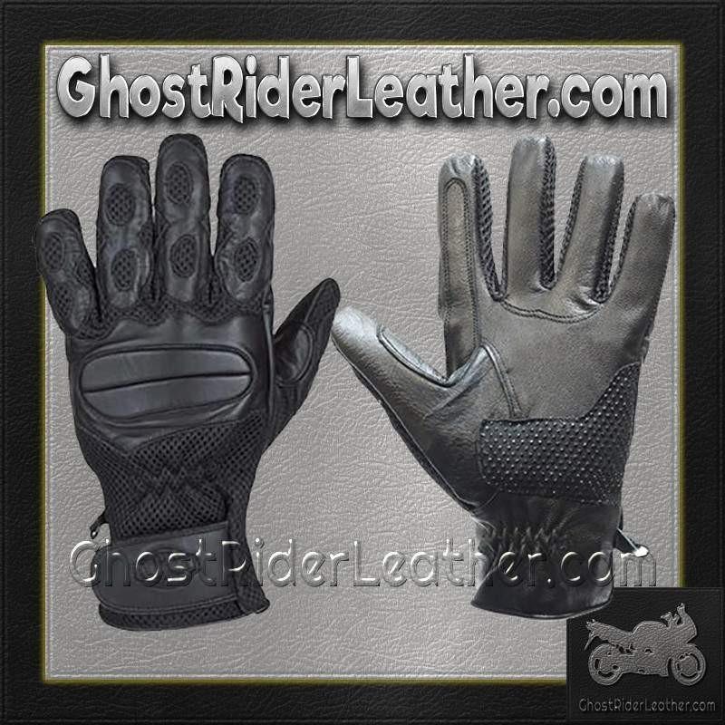 Motorcycle Riding Gloves With Gel Palms - Unisex - SKU GRL-GL2096-DL - Image 2
