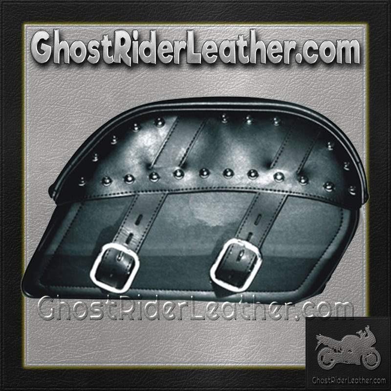 Saddlebags - PVC - Curved Top - Studs - Motorcycle - SD4083-PV-DL - Image 2
