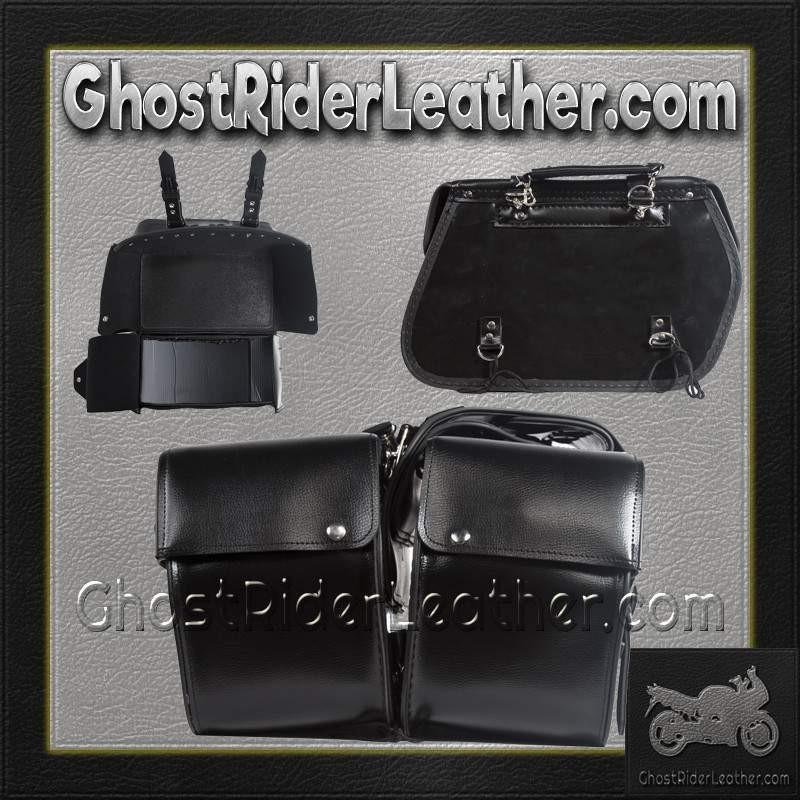 Saddlebags - PVC - Black - Motorcycle Storage - SD4079-PV-DL - Image 7