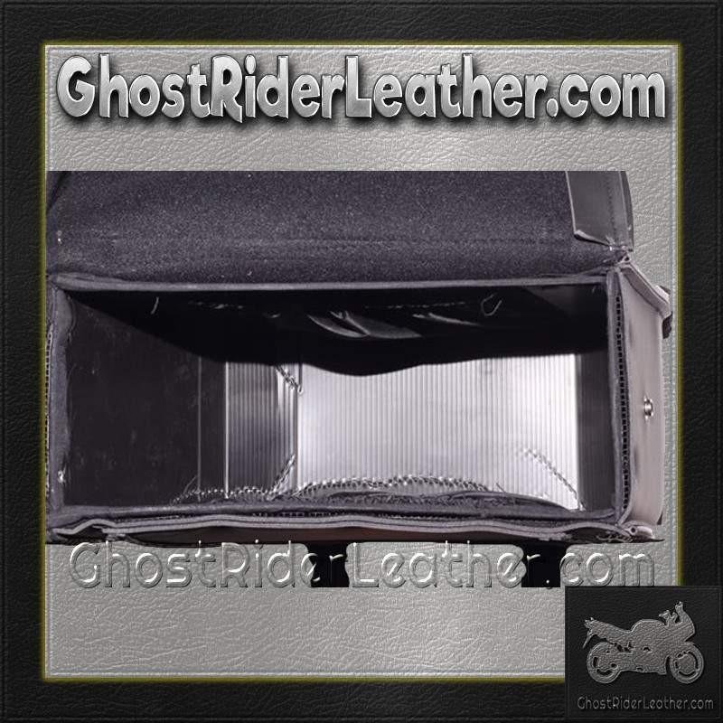 Saddlebags - PVC - Braid and Studs - Zip Off - SD1485-PV-DL - Image 8