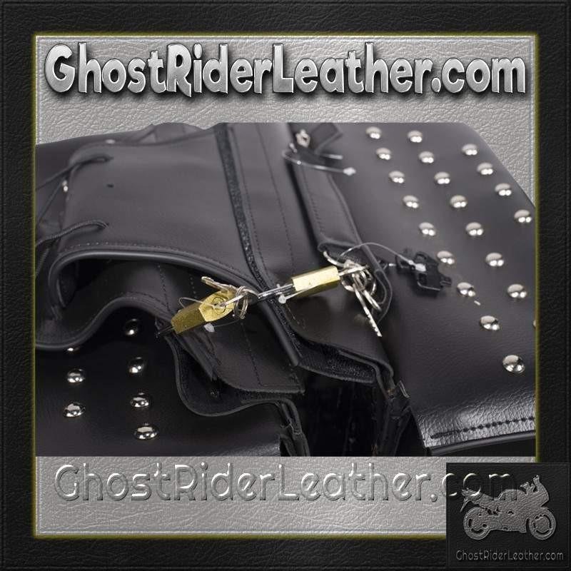 Saddlebags - PVC - Fringe - Studs - Lock - SD4030-PV-DL - Image 10
