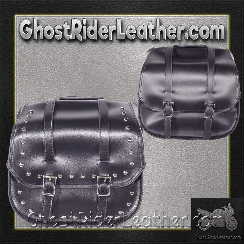 Saddlebags - PVC - Studs - Motorcycle Luggage - SD4080-PV-DL - Image 6