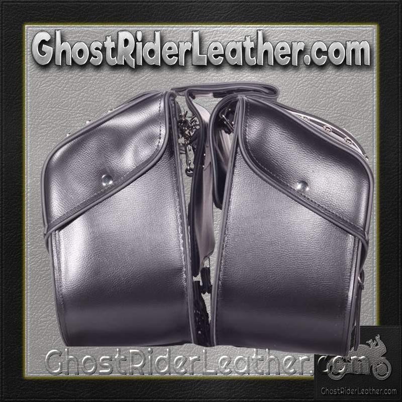 Saddlebags - PVC - Studs - Motorcycle Luggage - SD4080-PV-DL - Image 5