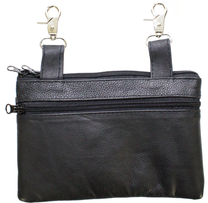 Leather Belt Bag - Black - Plain - Handbag - BAG35-PLAIN-DL - Image 4
