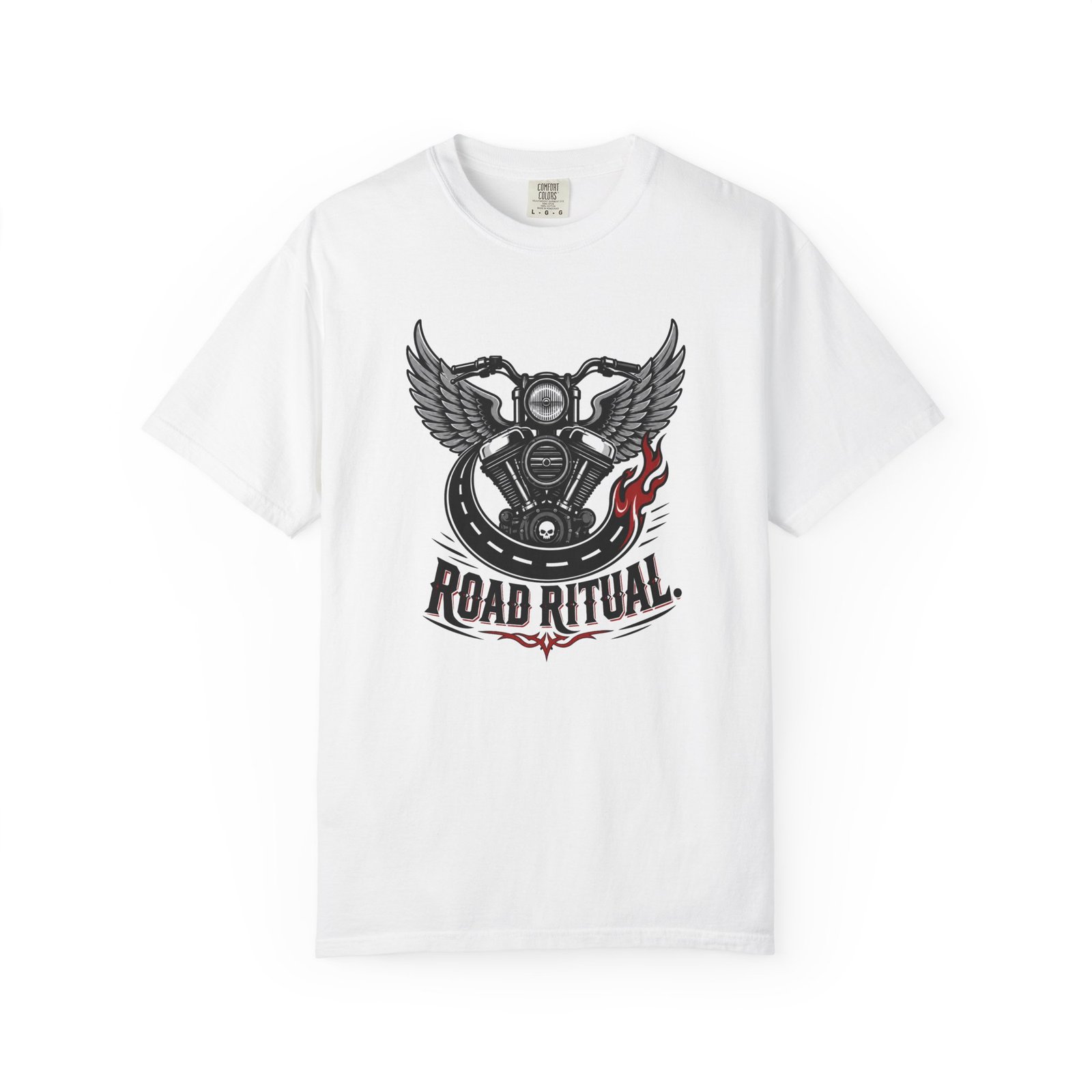 Road Ritual Motorcycle T-Shirt - Retro Biker Engine Graphic Tee - Image 17