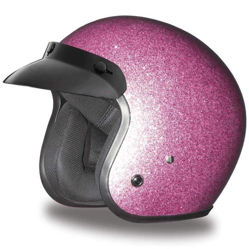 DOT Motorcycle Helmet - Metal Flake - Choice of Colors - Open Face - DC7-A-DH - Image 4
