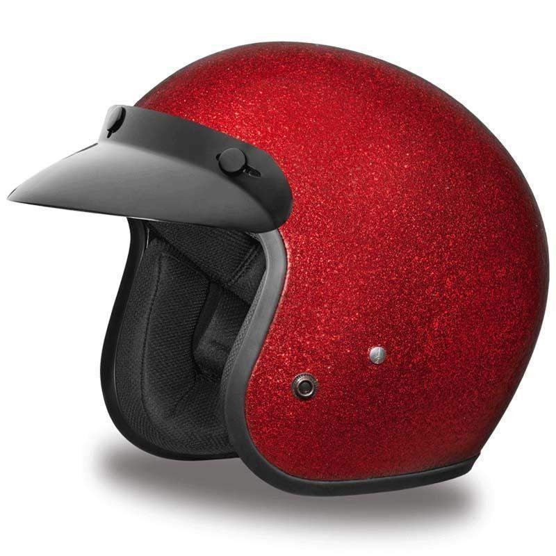 DOT Motorcycle Helmet - Metal Flake - Choice of Colors - Open Face - DC7-A-DH - Image 5