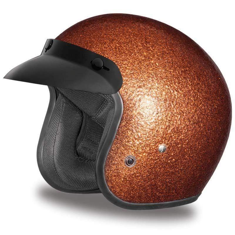 DOT Motorcycle Helmet - Metal Flake - Choice of Colors - Open Face - DC7-A-DH - Image 6