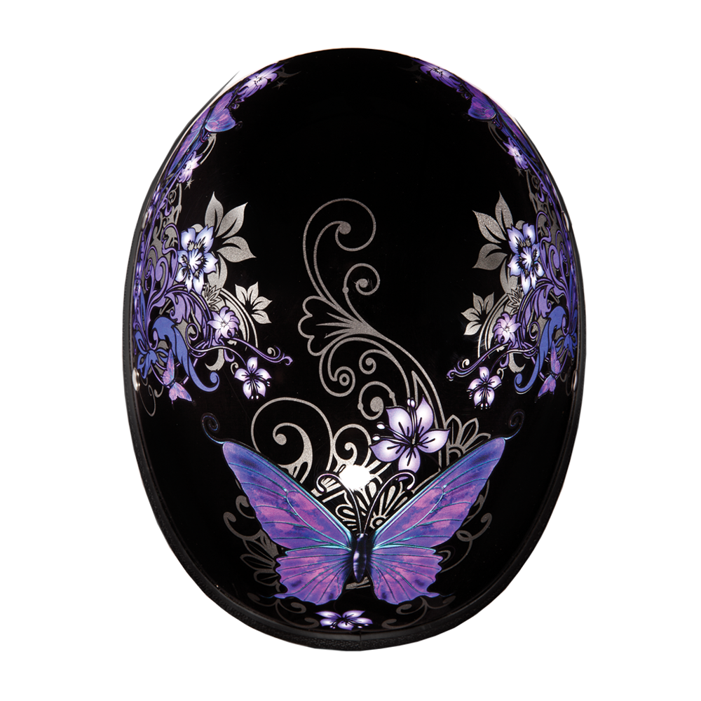 Novelty Motorcycle Helmet - Butterflies - Eagle Shorty - 6002B-DH - Image 11