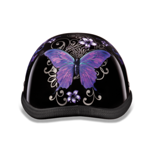 Novelty Motorcycle Helmet - Butterflies - Eagle Shorty - 6002B-DH