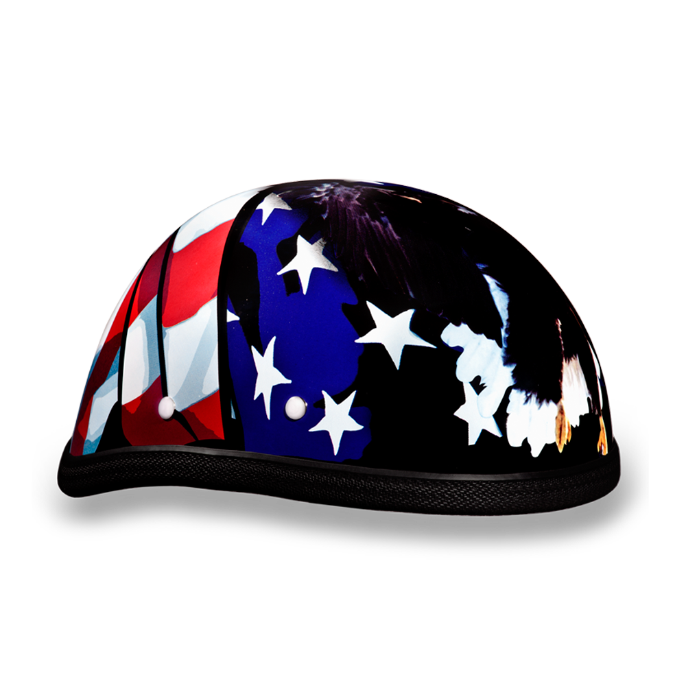 Novelty Motorcycle Helmet - Freedom Eagle - Shorty - 6002FR2-DH - Image 6