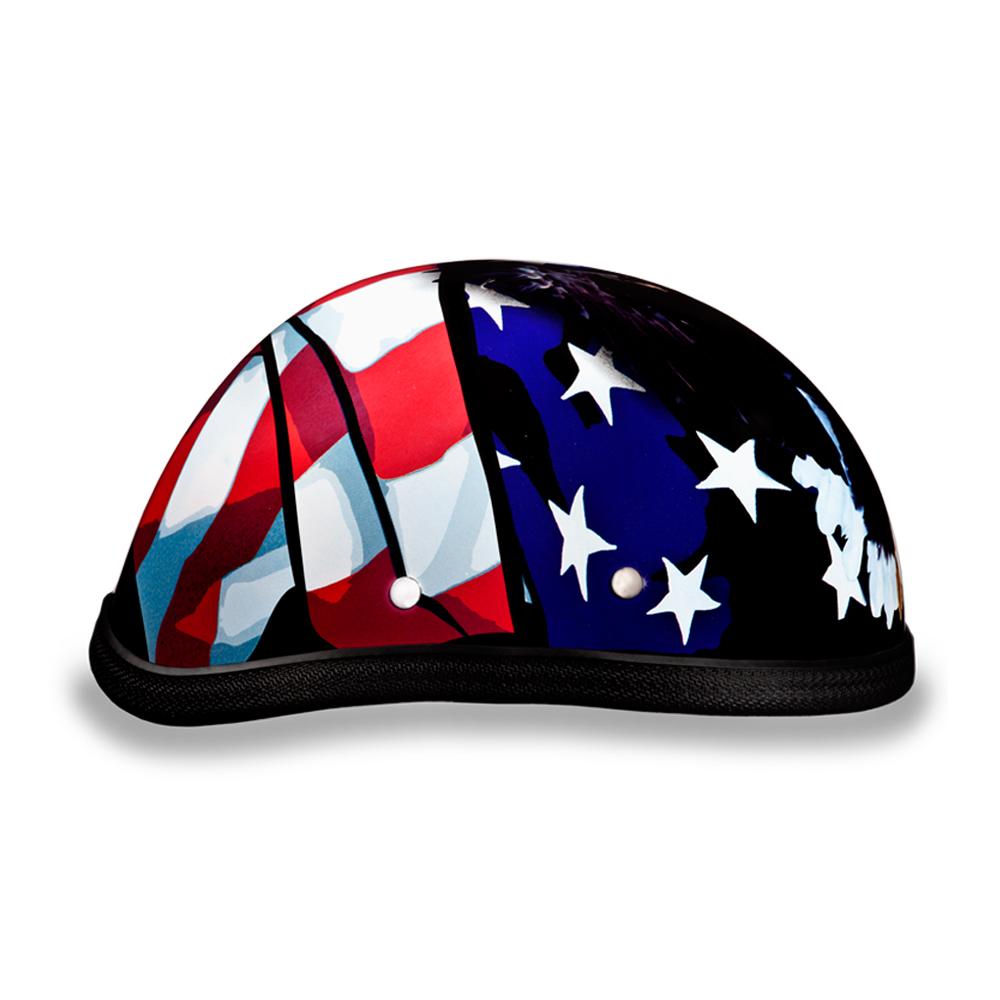 Novelty Motorcycle Helmet - Freedom Eagle - Shorty - 6002FR2-DH - Image 7