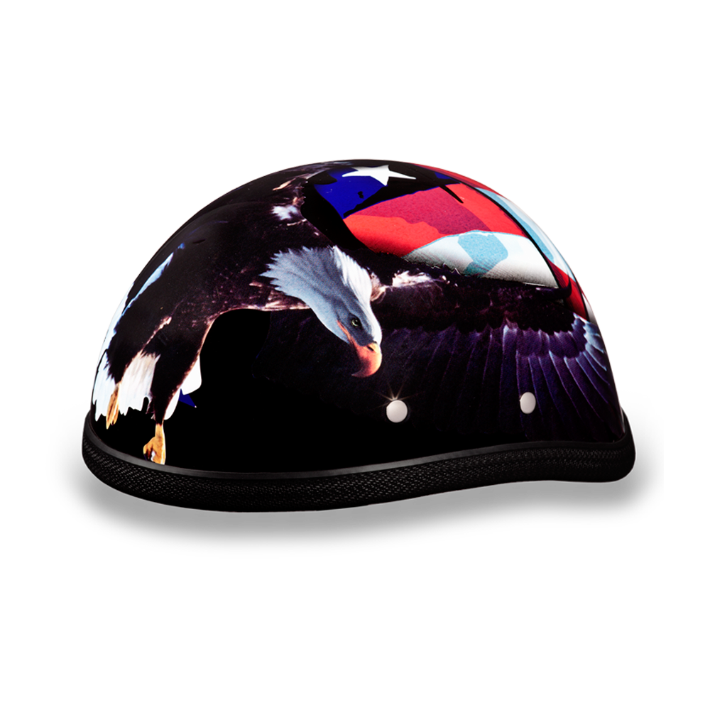 Novelty Motorcycle Helmet - Freedom Eagle - Shorty - 6002FR2-DH - Image 12