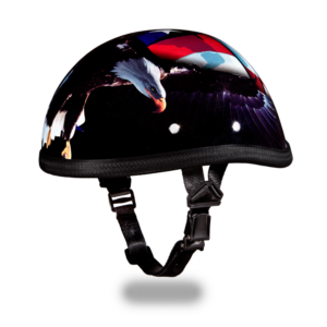Novelty Motorcycle Helmet - Freedom Eagle - Shorty - 6002FR2-DH