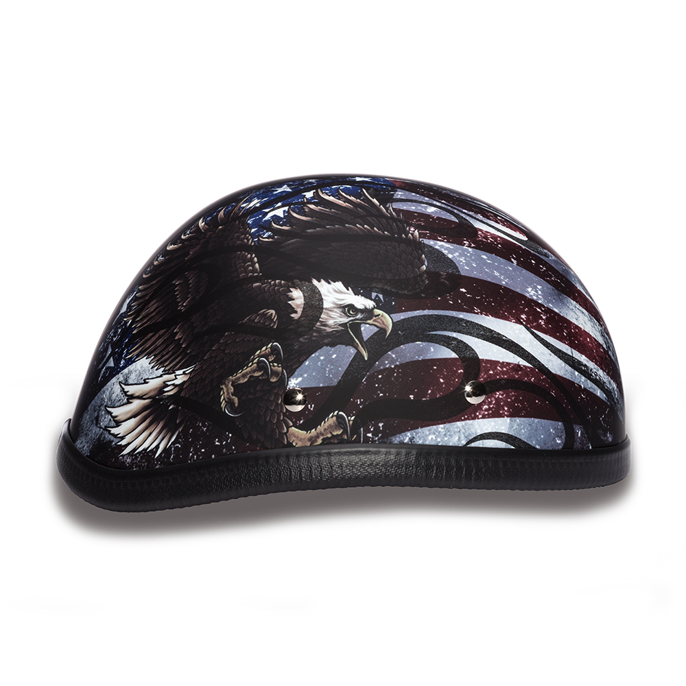 Novelty Motorcycle Helmet - USA Flag Eagle - Shorty - 6002USA-DH - Image 4