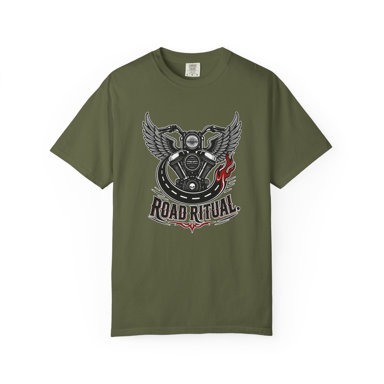 Road Ritual Motorcycle T-Shirt - Retro Biker Engine Graphic Tee - Image 18