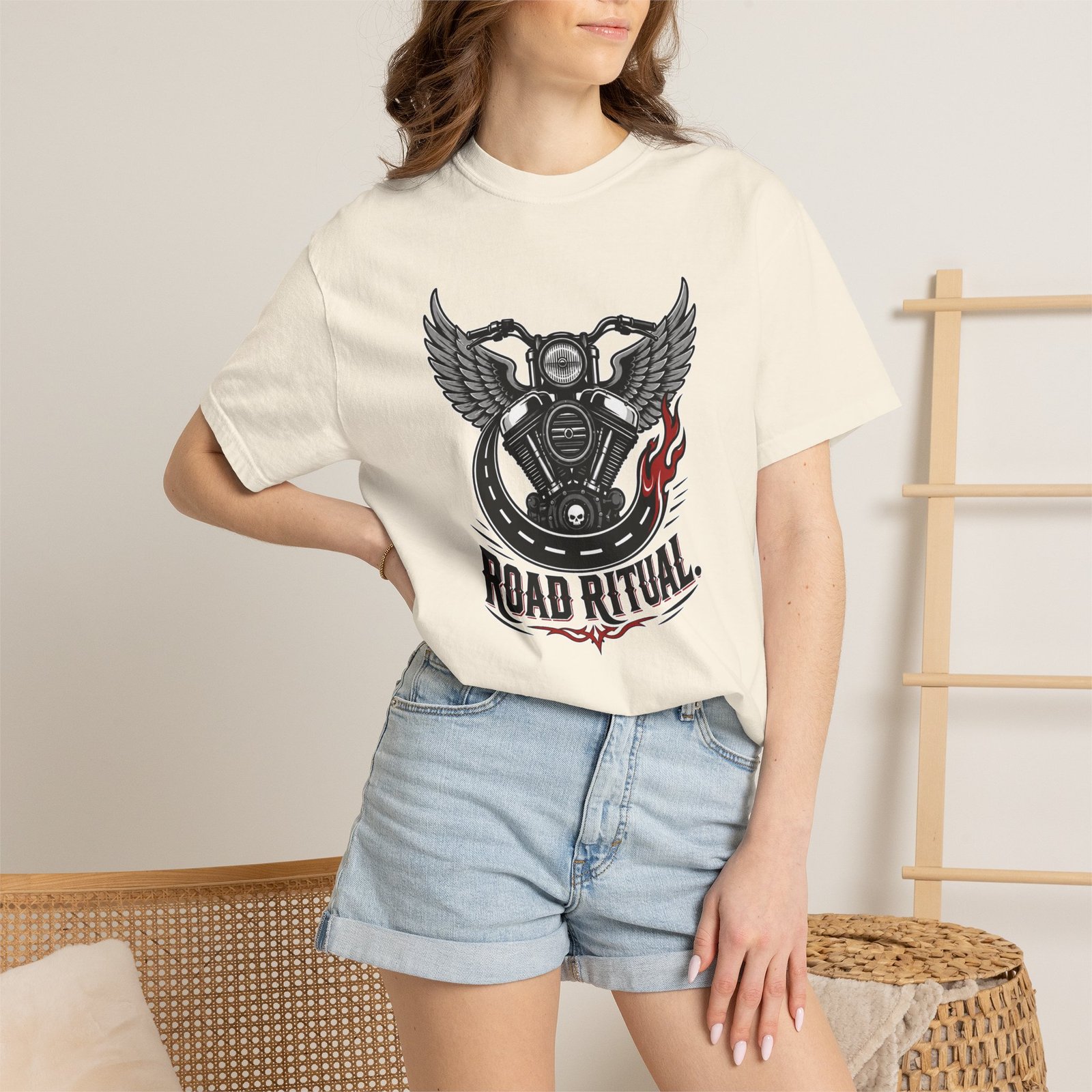 Road Ritual Motorcycle T-Shirt - Retro Biker Engine Graphic Tee - Image 13