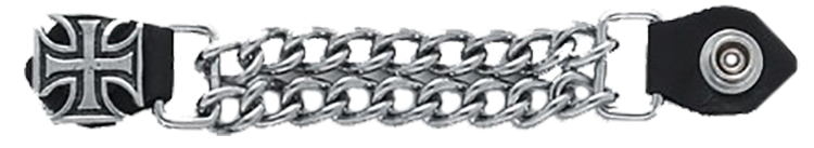 Set of Four Iron Cross Vest Extenders with Chrome Chain - AC1053-DL - Image 2