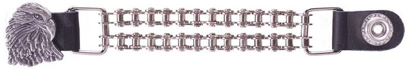 Set of Four Eagle Vest Extenders with Chrome Motorcycle Chain - AC1066-BC-DL - Image 2