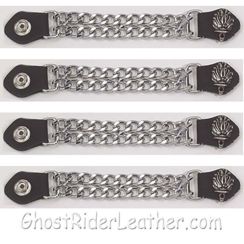 Set of Four Liberty Torch Vest Extenders with Chrome Chain - AC1074-DL - Image 2