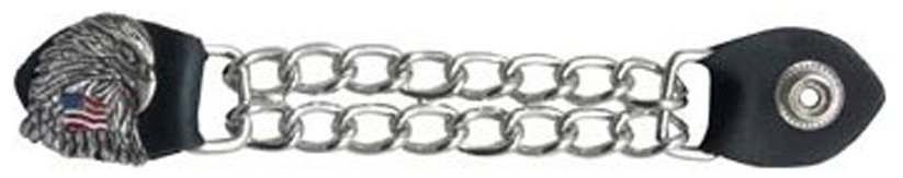 Set of Four Eagle With USA Flag Vest Extenders with Chrome Chain - AC1083-DL - Image 2