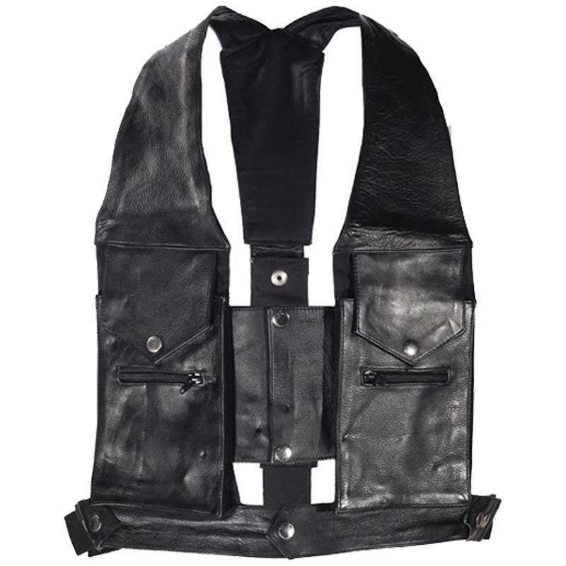Leather Pocket Vest - Men's - Commando - AC1888-DL - Image 2