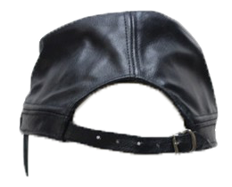 Leather Rebel Cap - Men's - Crossed Rifles - Adjustable Back - AC30-DL - Image 5