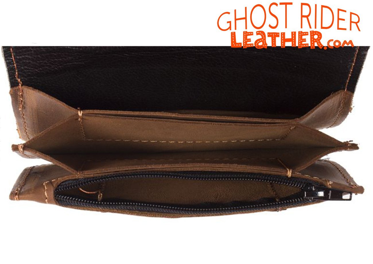 Leather Chain Wallet - Heavy Duty - Brown - AC51-11-BRN3-DL - Image 2
