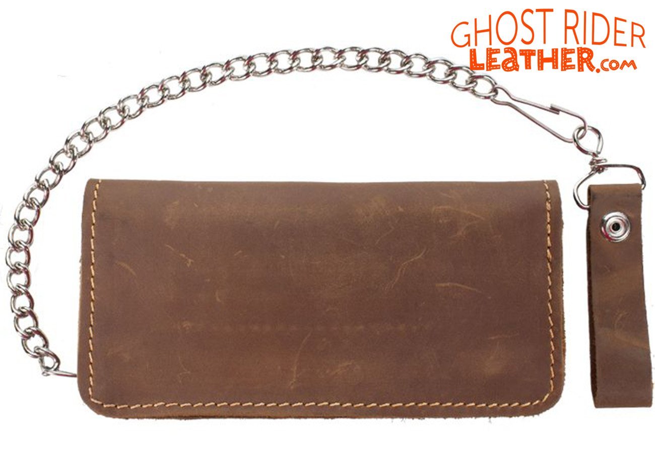 Leather Chain Wallet - Heavy Duty - Brown - AC51-11-BRN3-DL - Image 3