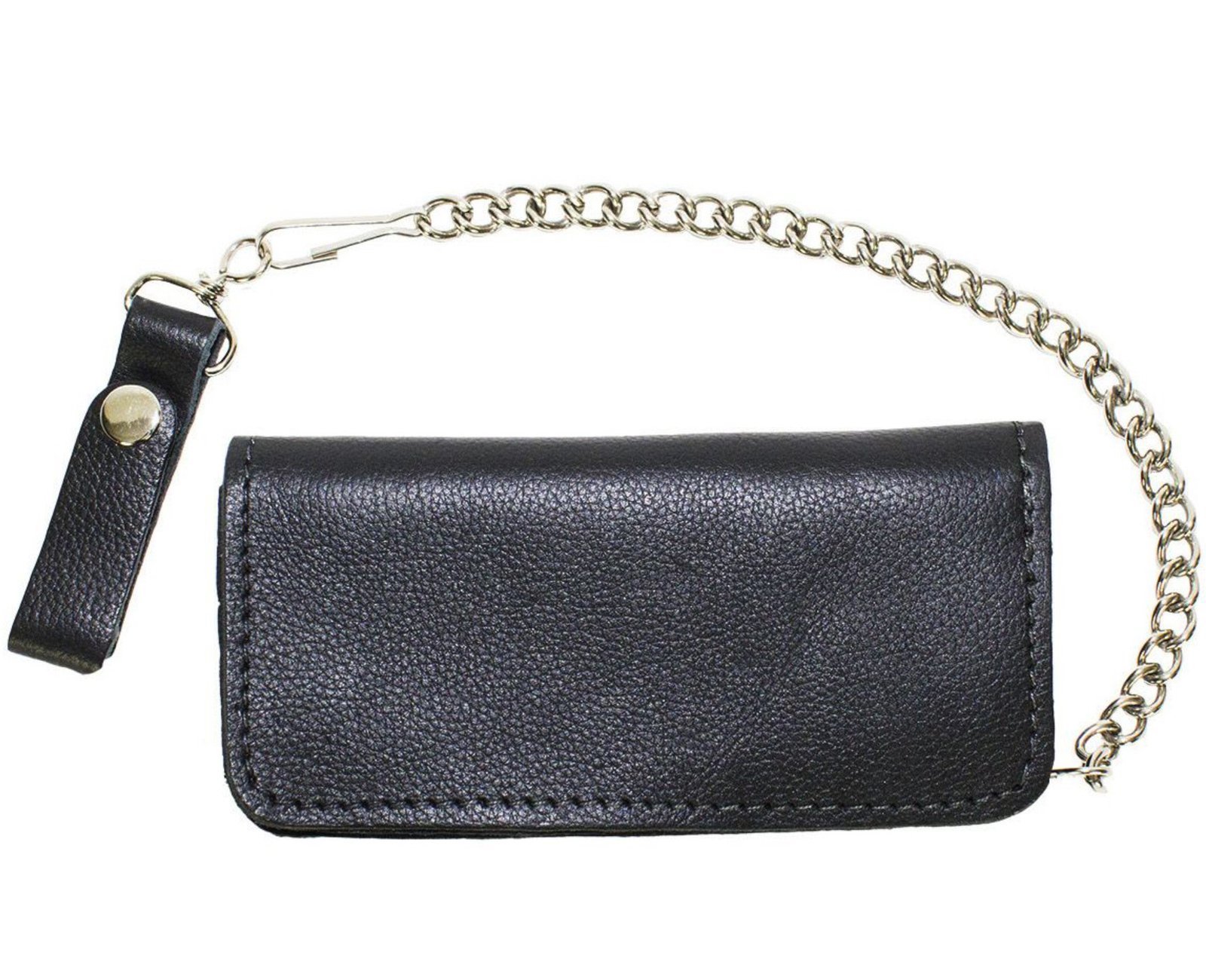 Leather Chain Wallet - Heavy Duty - Black - Biker - Motorcycle - AC51-11HD-BLK-DL - Image 2