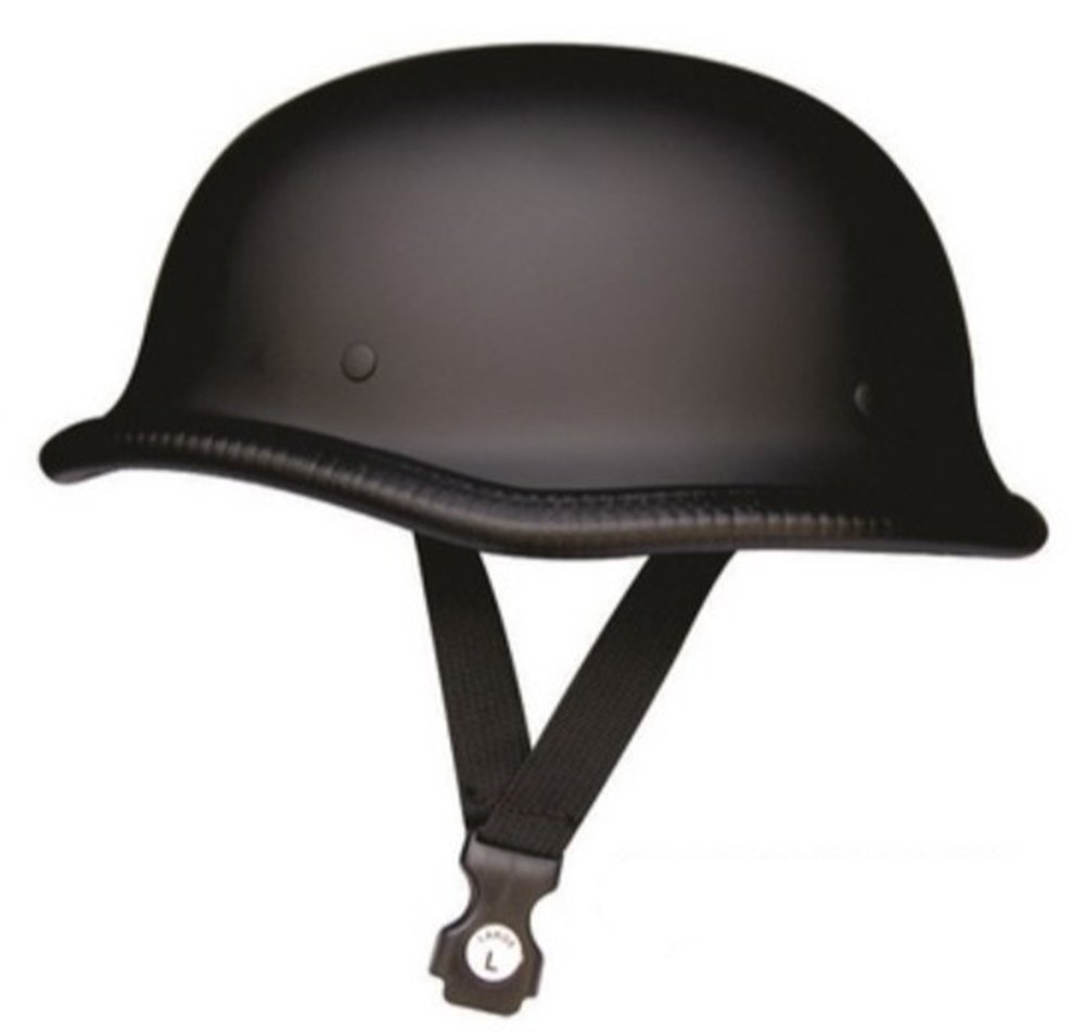 Novelty Motorcycle Helmet -Dull Black - German - AL3810-AL
