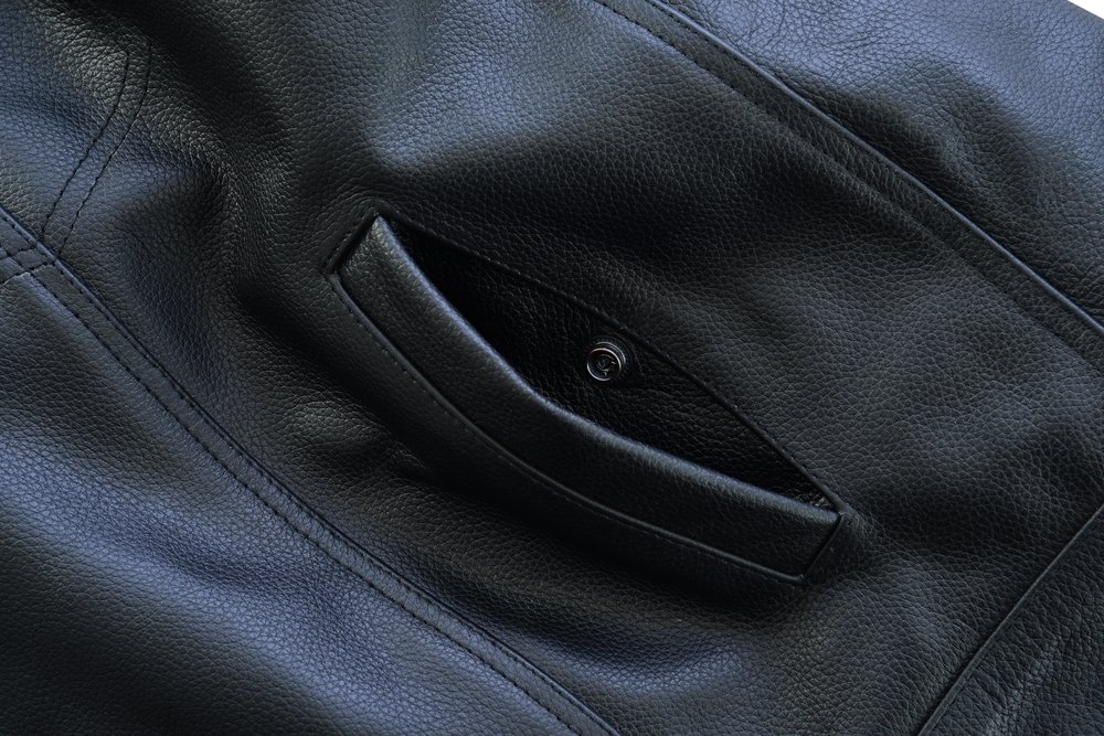 Leather Motorcycle Vest - Men's - Gun Pockets - Up To 12XL - No Collar - Big and Tall - Dawn Run - AM9193-RC - Image 10