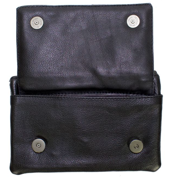 Leather Belt Bag - Teal Blue - Sugar Skull Roses - Handbag - BAG35-EBL14-TEAL-DL - Image 2
