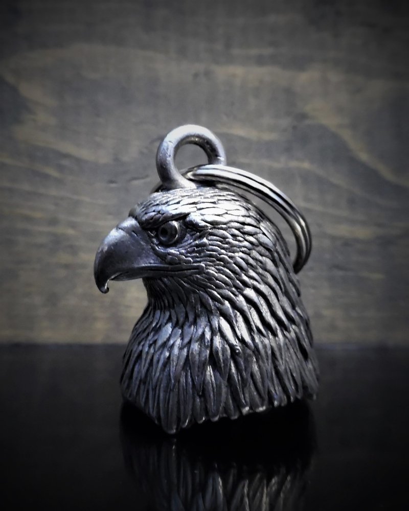 Eagle Head - Pewter - Motorcycle Ride Bell - Made In USA - SKU BB20-DS - Image 2