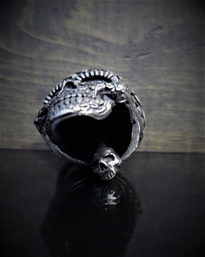 Sugar Skull - Pewter - Motorcycle Ride Bell - Made In USA - SKU BB24-DS - Image 3