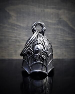 Spider - Pewter - Motorcycle Gremlin Bell - Made In USA - SKU BB29-DS