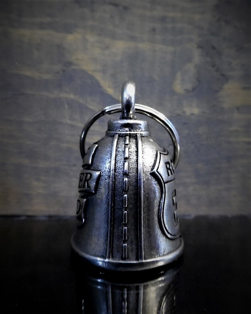 Route 66 - Pewter - Motorcycle Gremlin Bell - Made In USA - SKU BB32-DS - Image 3