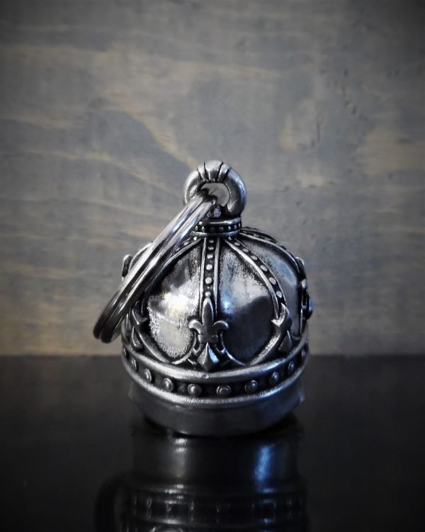 King Skull - Pewter - Motorcycle Gremlin Bell - Made In USA - SKU BB57-DS - Image 3